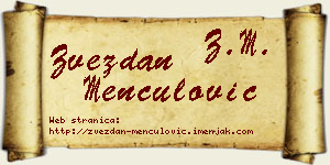 Zvezdan Menčulović vizit kartica